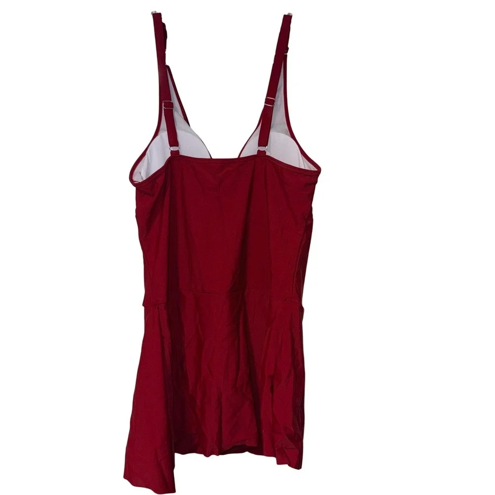 Unbranded New 2023 Swimdress Women 2XL Red Polyamide Blend